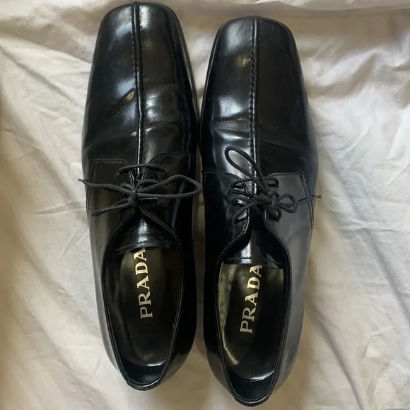 rare - PRADA center seam leather lace ups - Picture 8 of 10